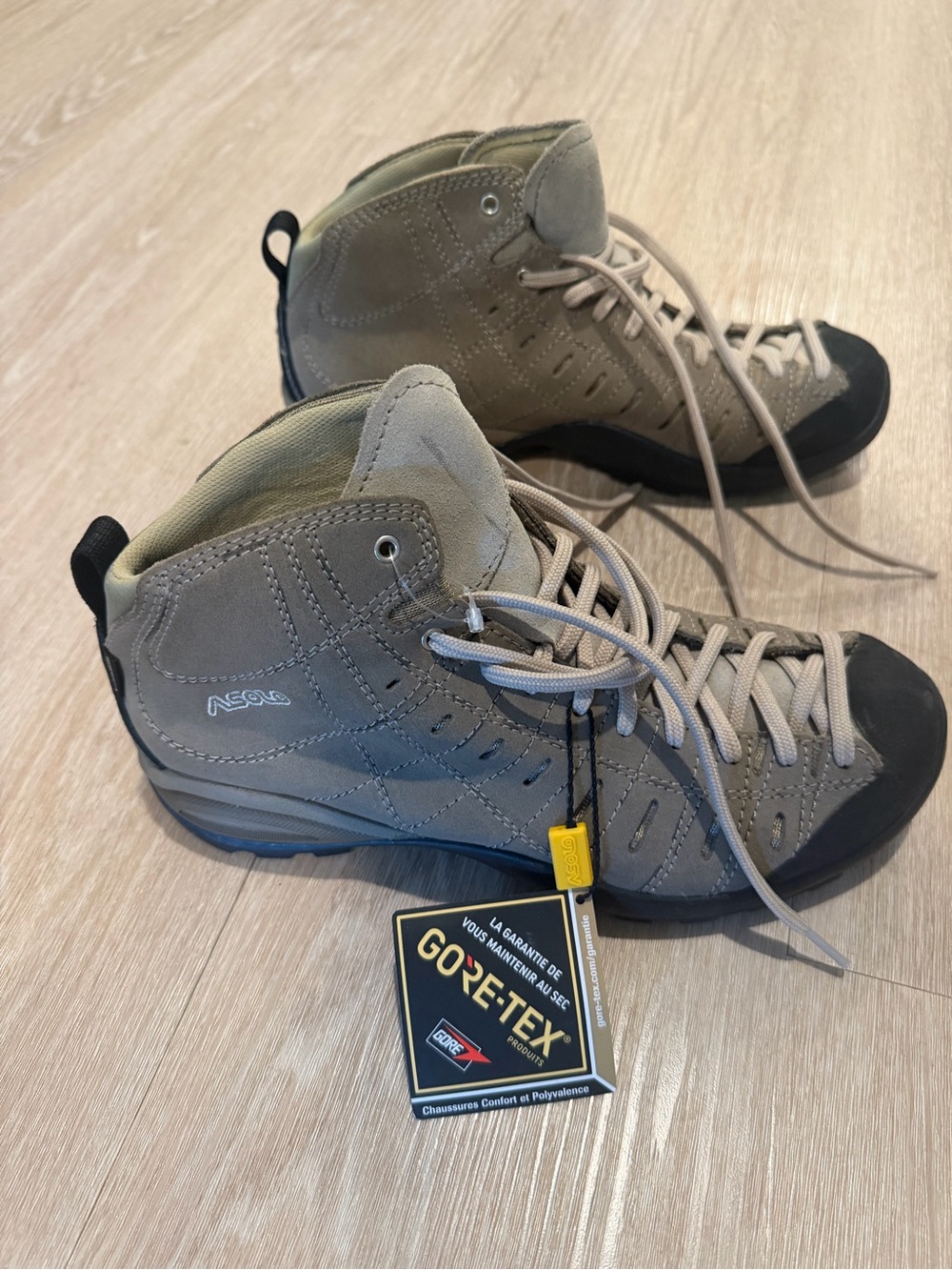 Asolo Taupe and Black Chukka Hiking Boots with Gore-Tex